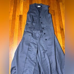 Liza Bruce ankle length vest and trousers vintage London designer Size 2 rare